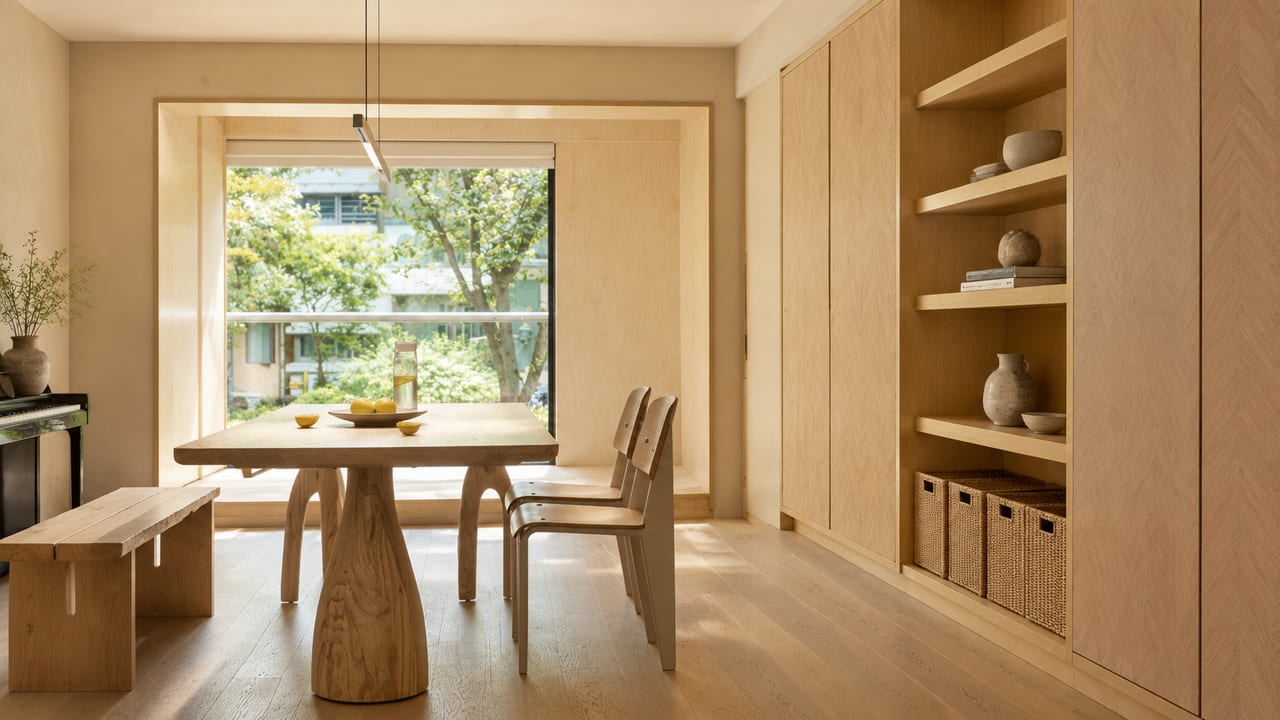 原木拼花 × 科技木55号|原木风 · 餐厅