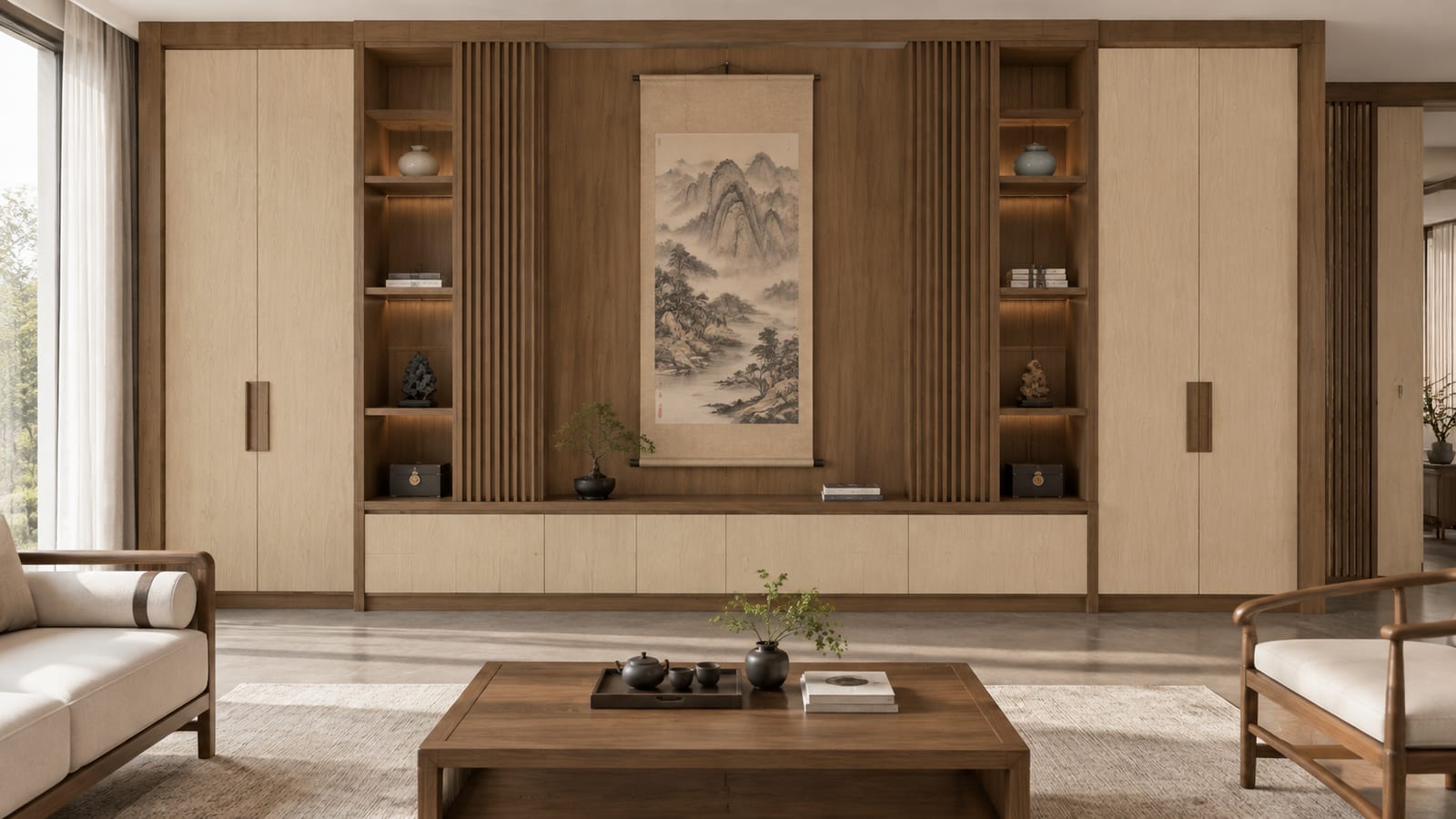 素溪木印 × 素木观岩|宋式美学 · 客厅