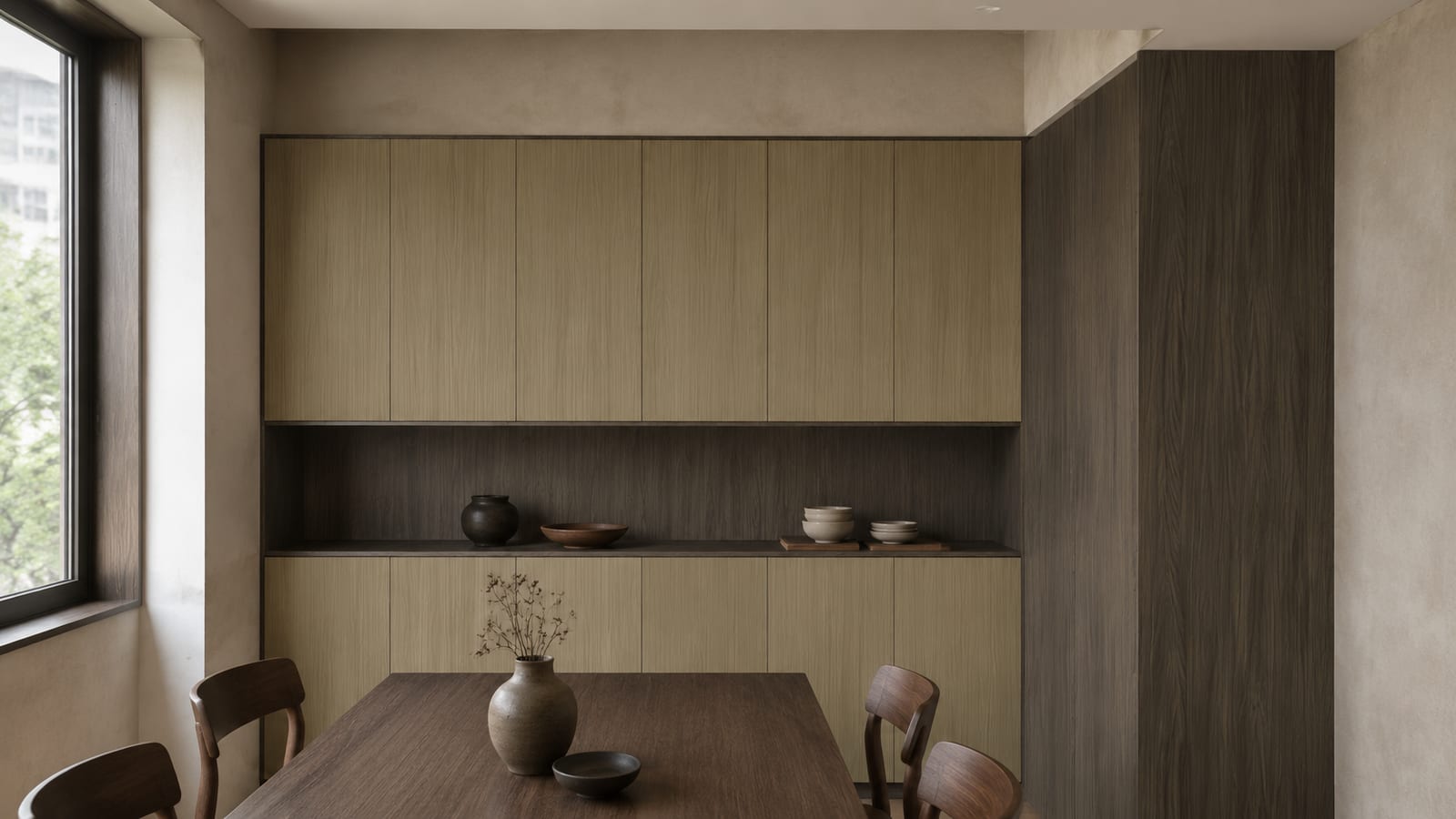 仿生秋水(立体网格) × 金陵之冬|侘寂风 · 餐厅
