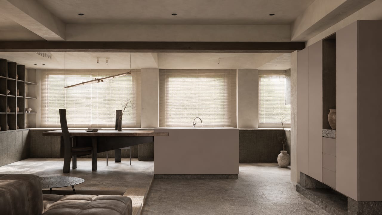 云雾 × 鲁依拿馥雅布纹|侘寂风 · 餐厅