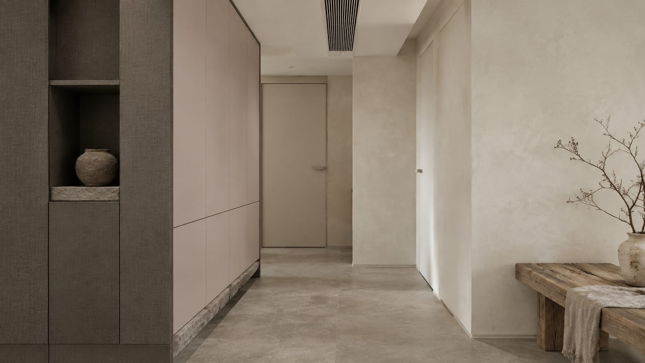 云雾 × 鲁依拿馥雅布纹|侘寂风 · 走廊