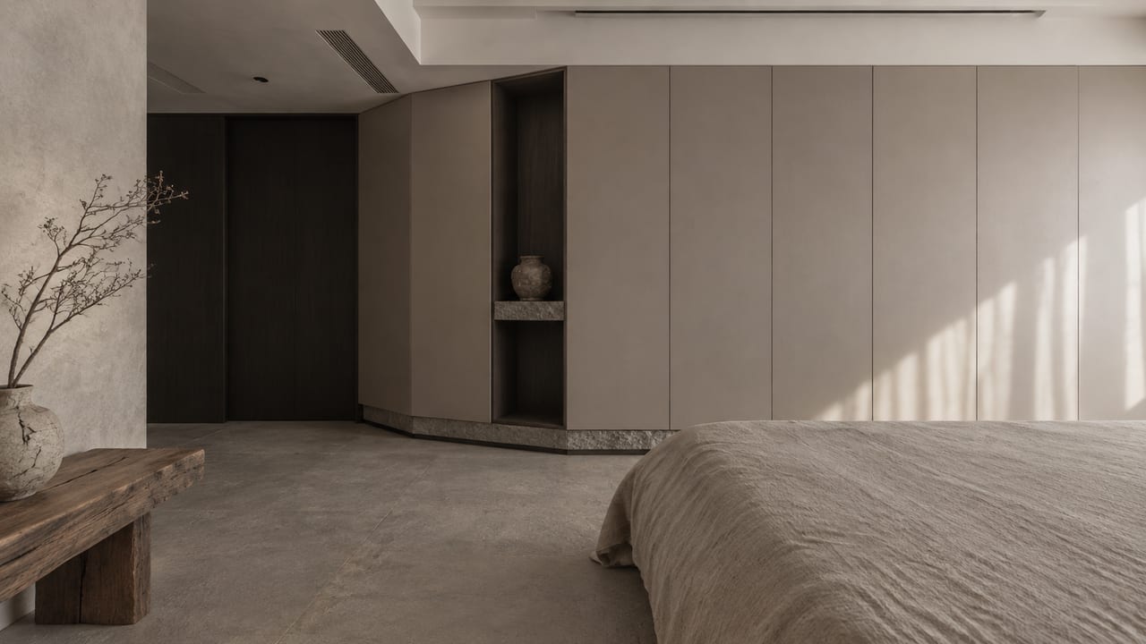 汝窑玉色 × 维雅深桐｜侘寂风 · 主卧