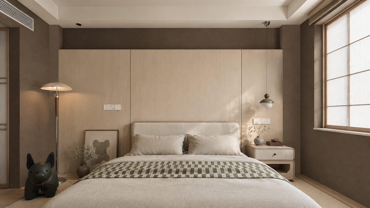 云崖石韵 × 朝阳砚麻|日式风 · 主卧