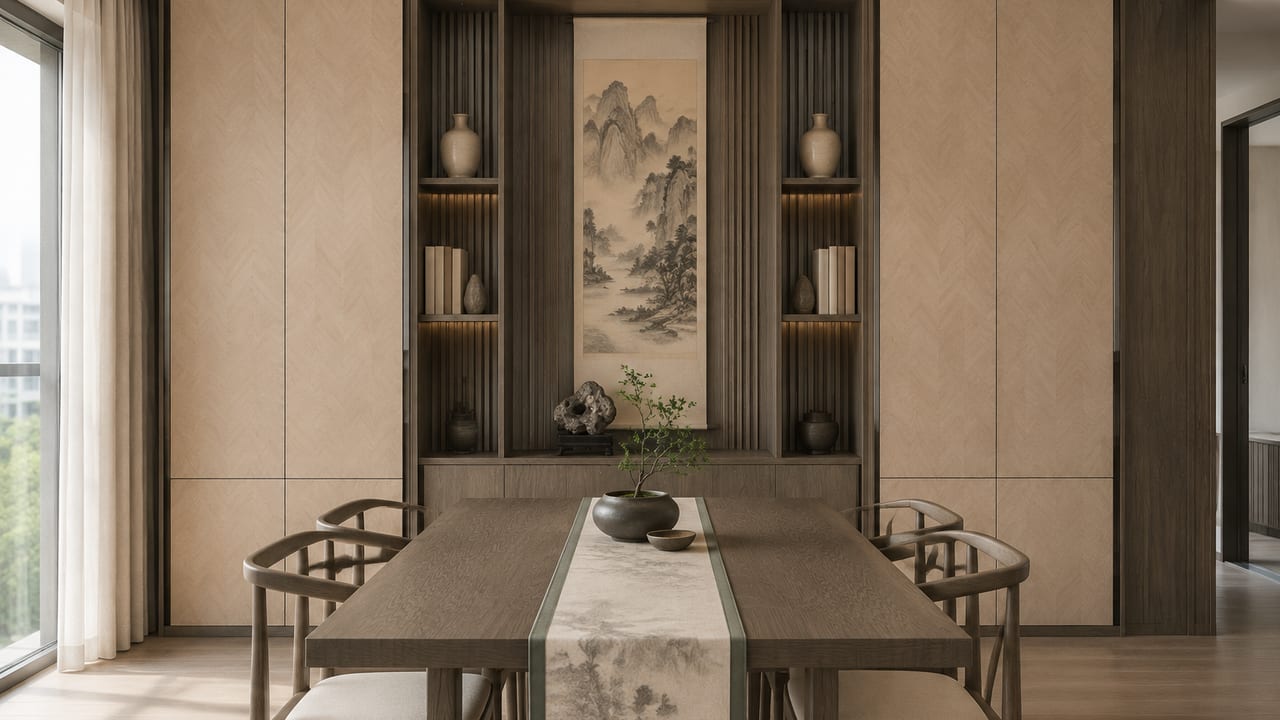 暖木拼花 × 金陵之冬|宋式美学 · 餐厅