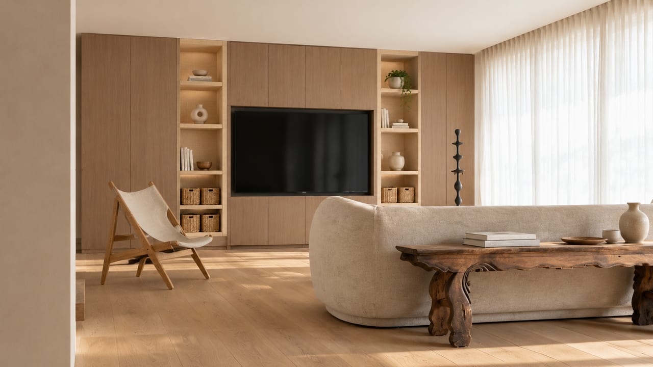 金陵之夏 × 缕丝柔米|原木风 · 客厅