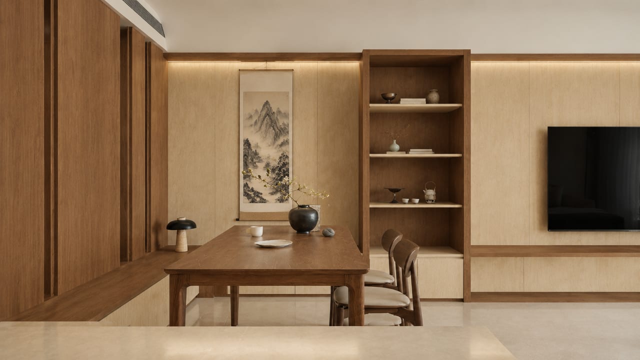 素溪木印 × 波尔多红|宋式美学 · 餐厅