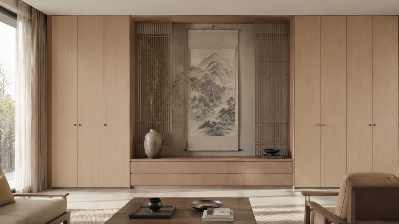 朗月黄 × 金陵之夏|宋式美学 · 客厅