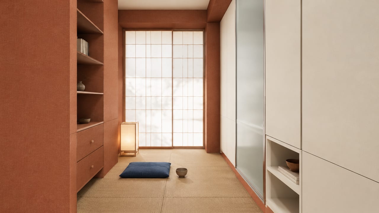 象牙白(皮纹) × 福海重明|日式风 · 衣帽间