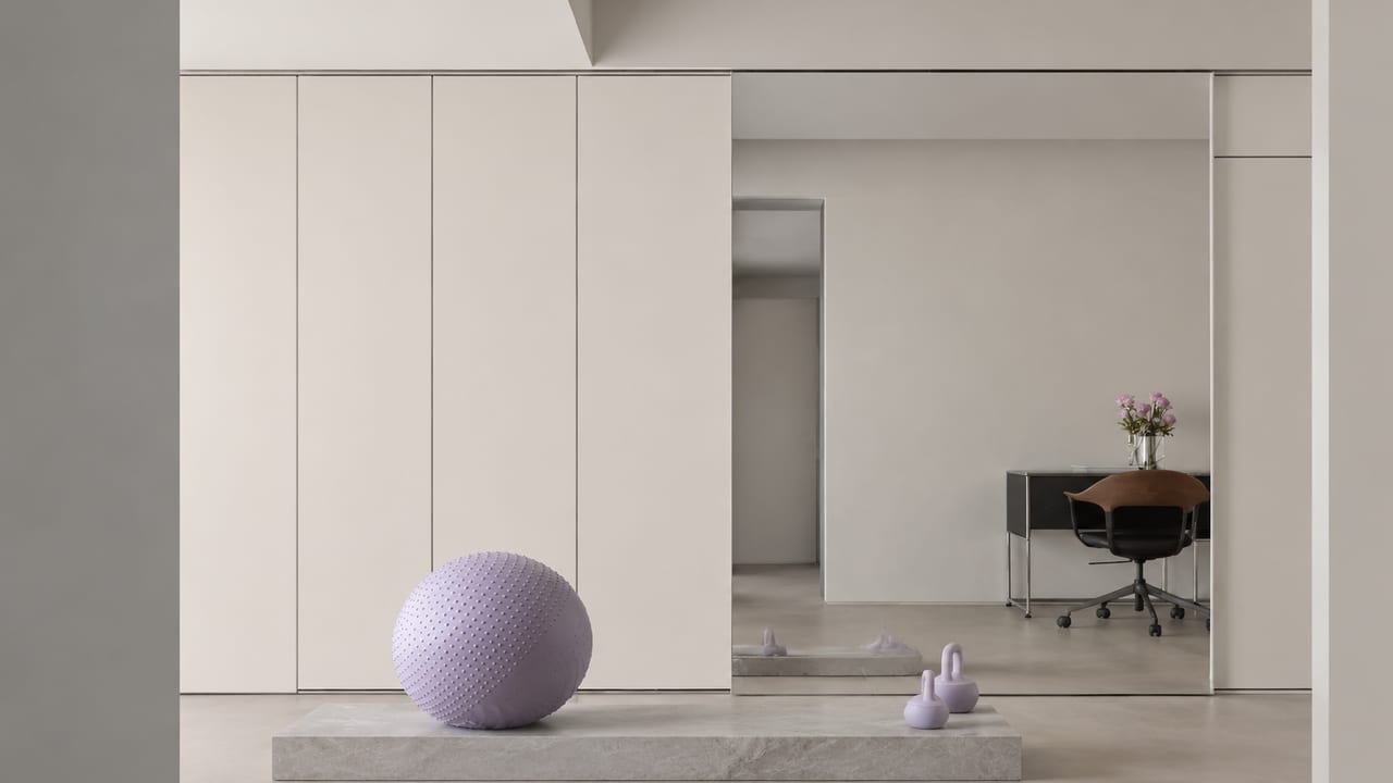 珍珠白Metz × 烟灰色Metz|极简风 · 玄关