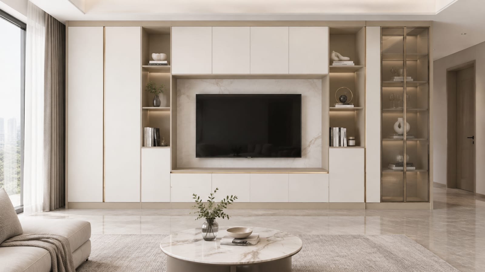 幼沙白 × 云雾色|轻奢风 · 客厅