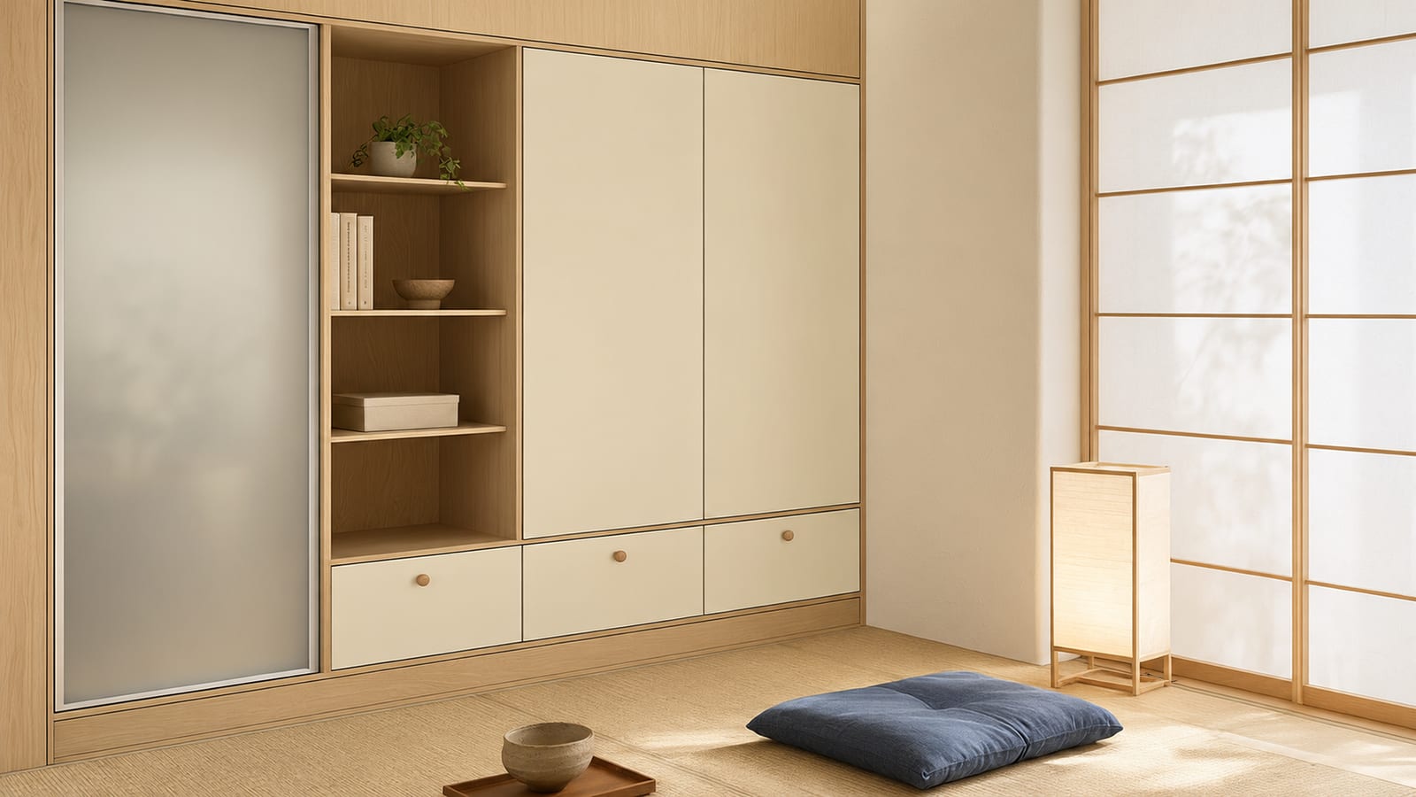 原浆竹月 × 江南麦黄|日式风 · 书房