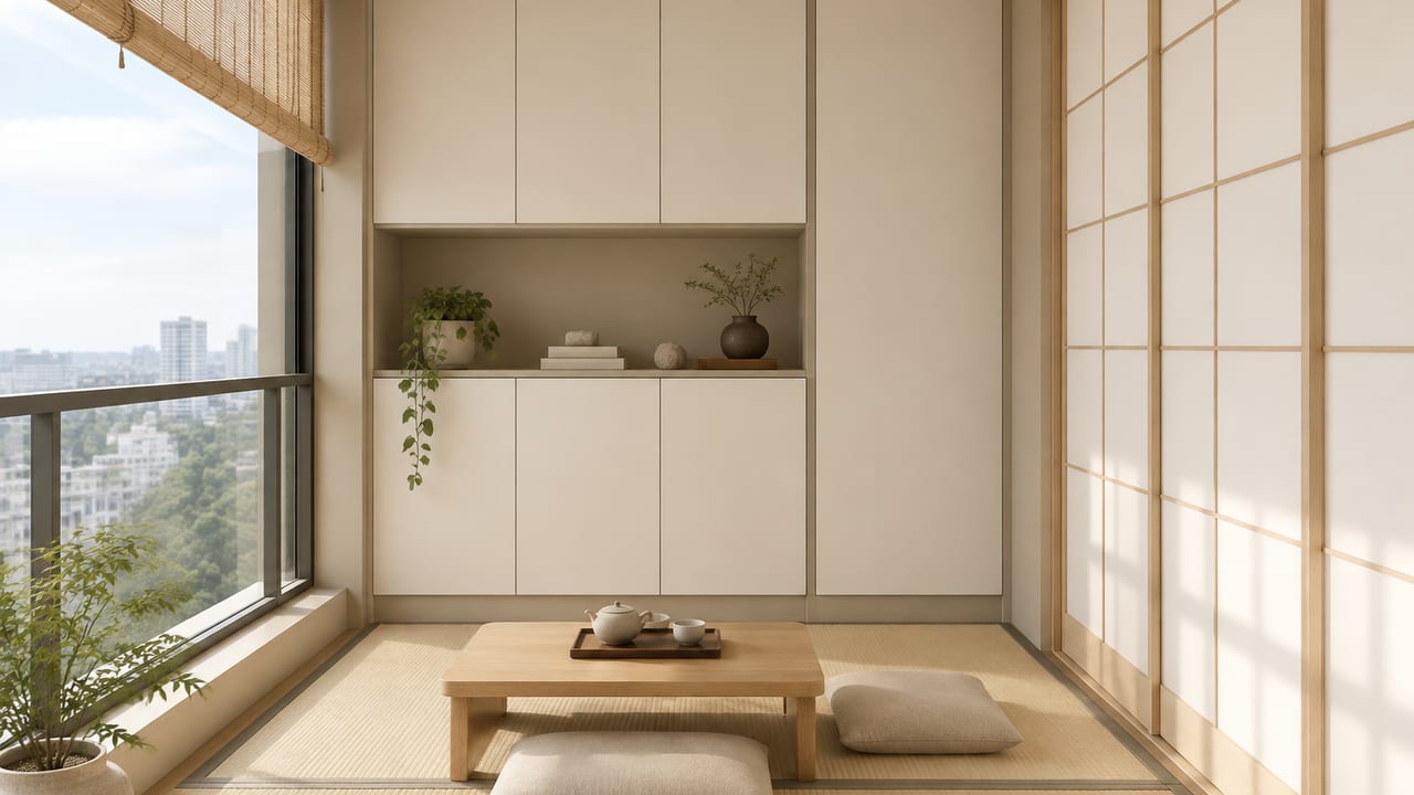 原浆藕荷 × 云雾色|日式风 · 阳台
