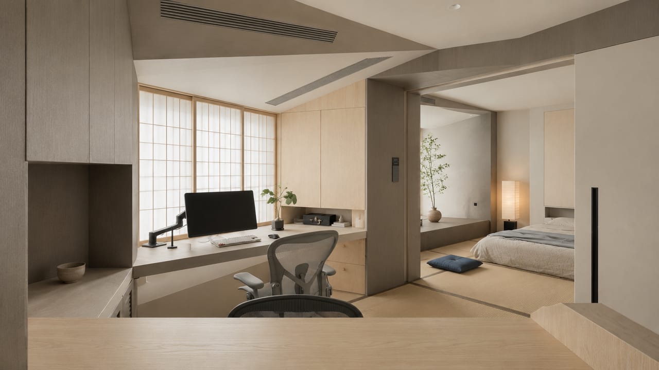 梦科原木 × 深潭橡木|日式风 · 书房