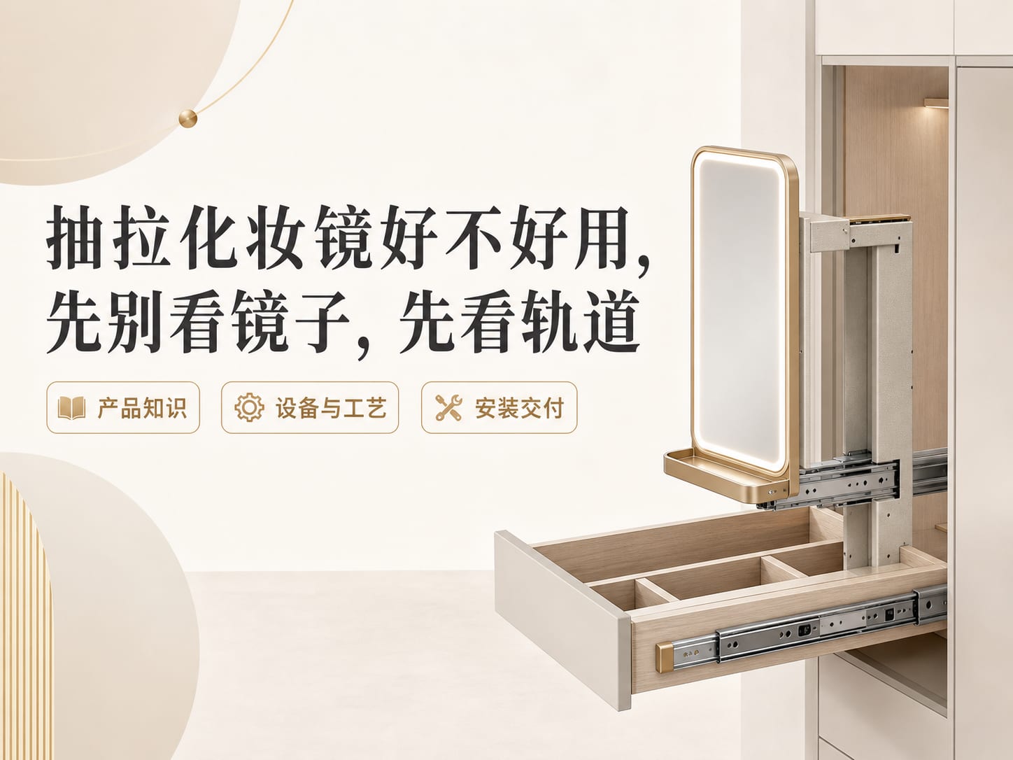 抽拉化妆镜好不好用,先别看镜子,先看轨道