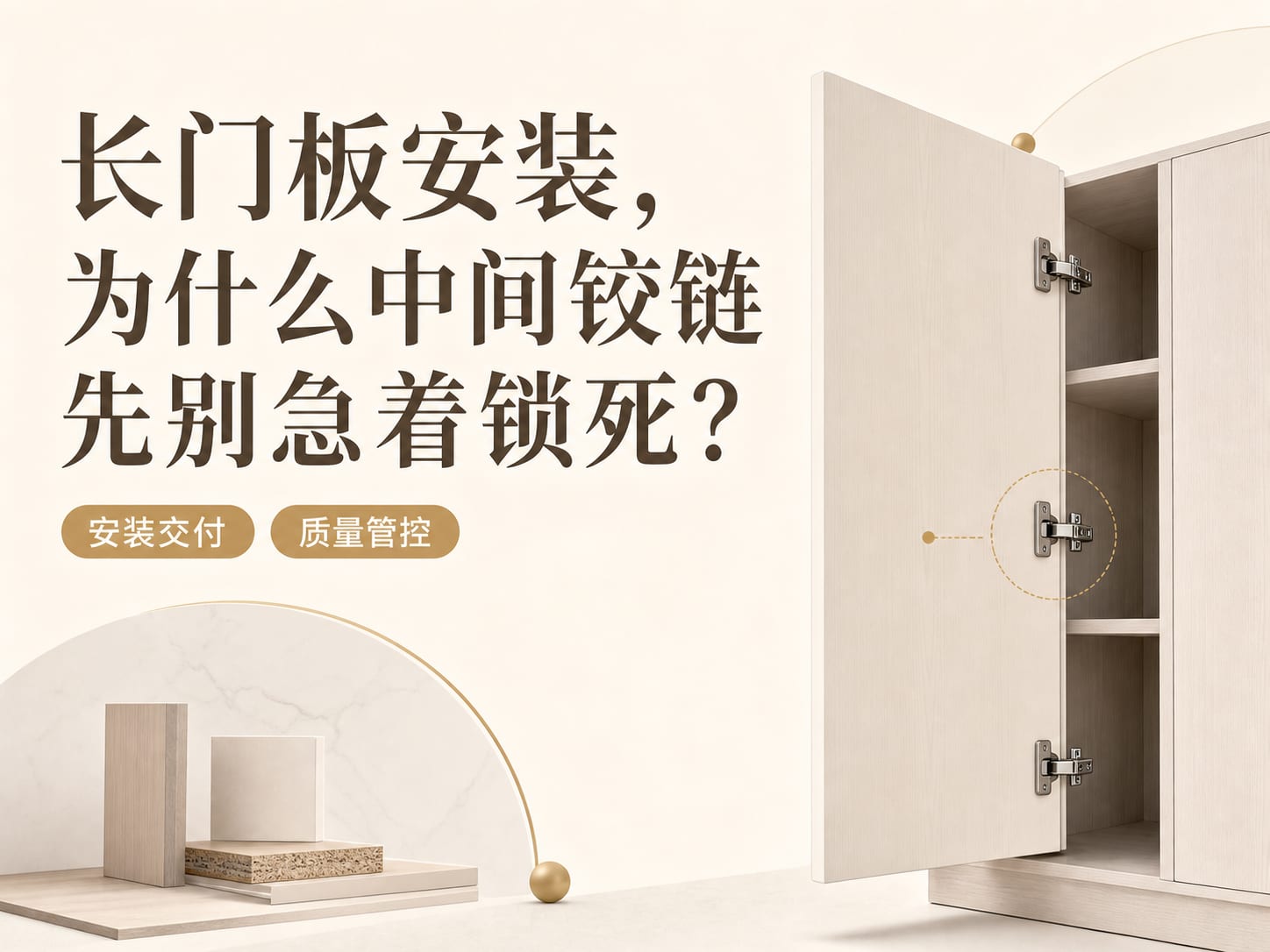 长门板安装,为什么中间铰链先别急着锁死?