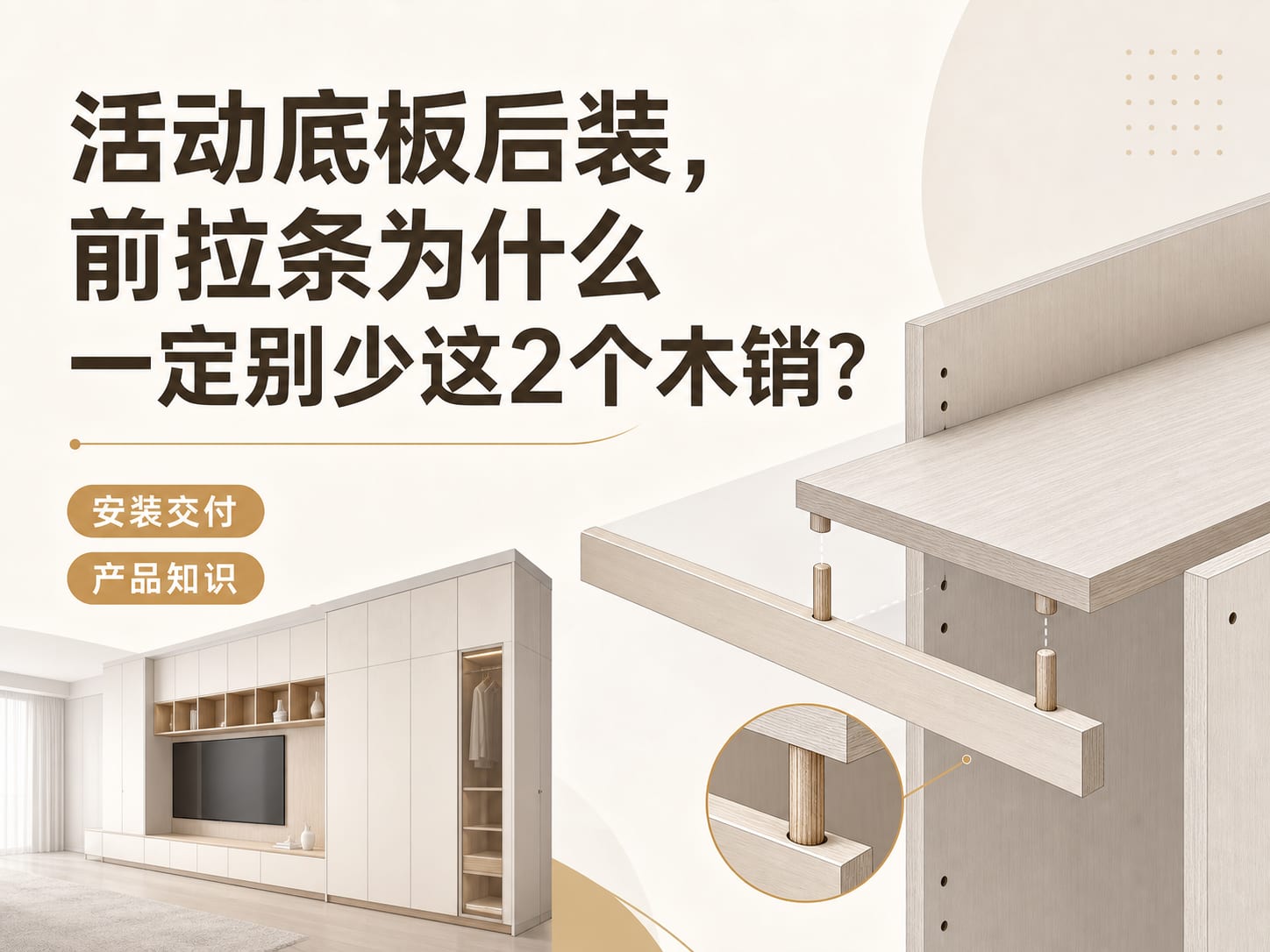 活动底板后装，前拉条为什么一定别少这2个木销？