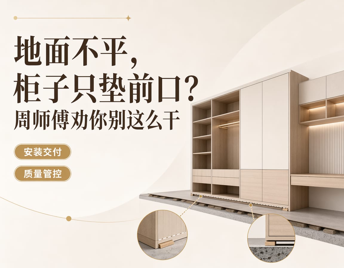 地面不平,柜子只垫前口?周师傅劝你别这么干