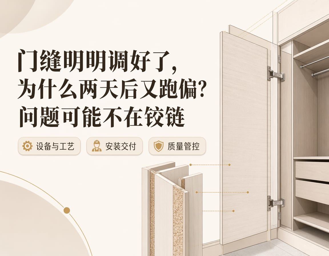 门缝明明调好了，为什么两天后又跑偏？问题可能不在铰链