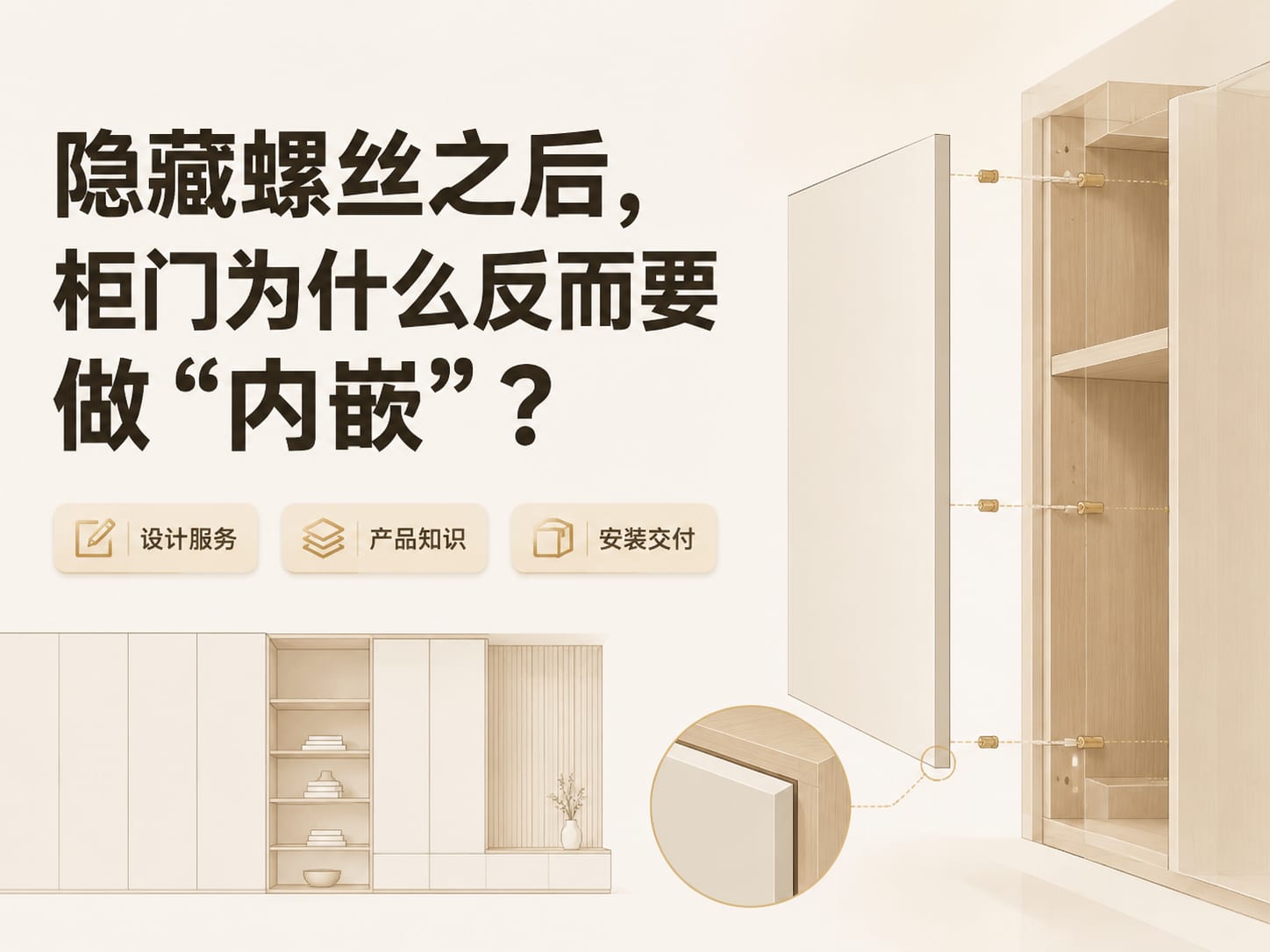 隐藏螺丝之后，柜门为什么反而要做“内嵌”？