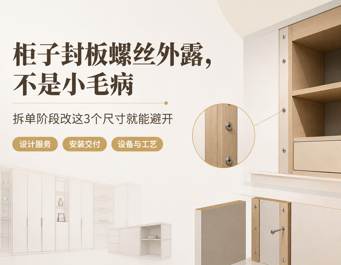 柜子封板螺丝外露,不是小毛病:拆单阶段改这3个尺寸就能避开