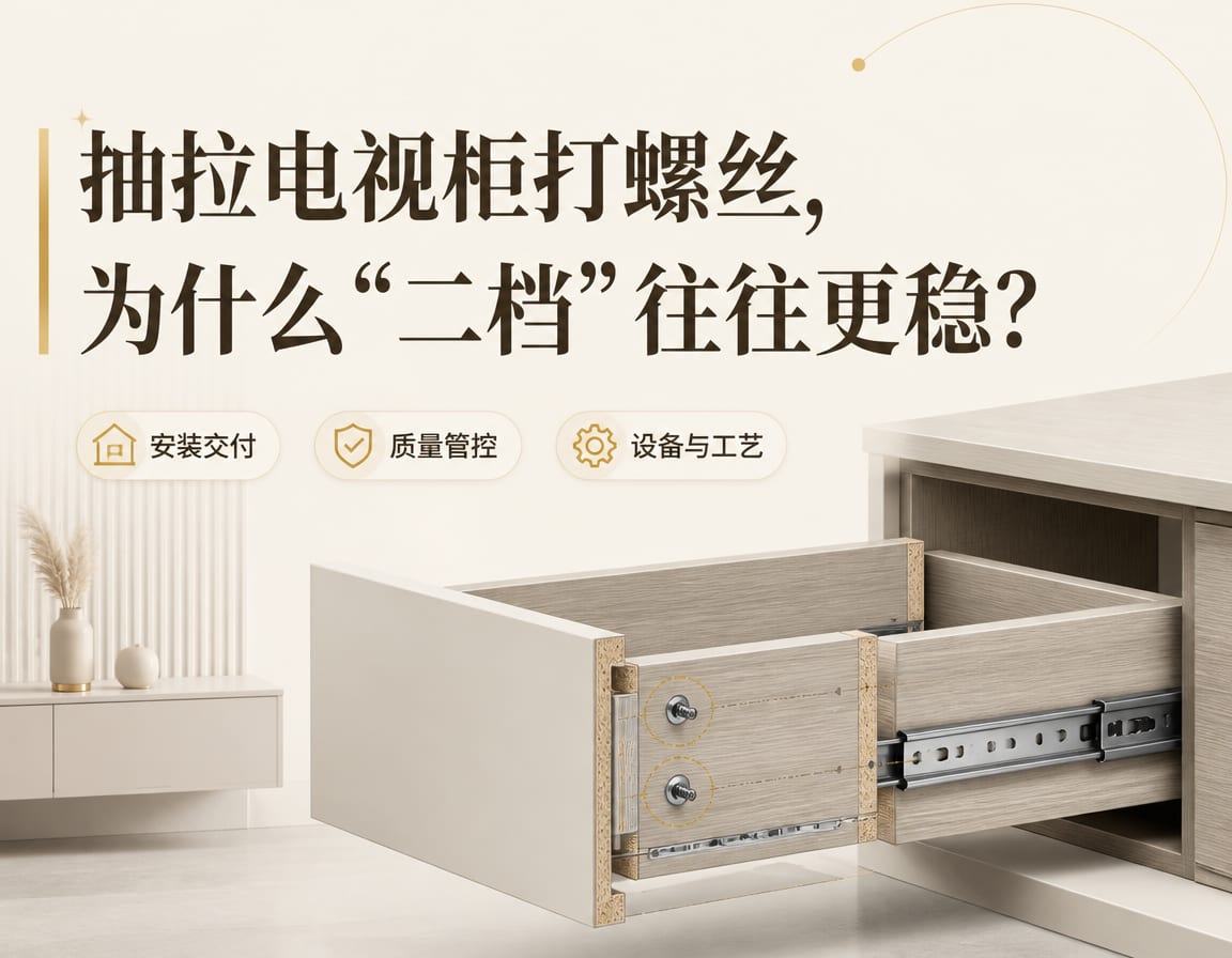 抽拉电视柜打螺丝，为什么“二档”往往更稳？
