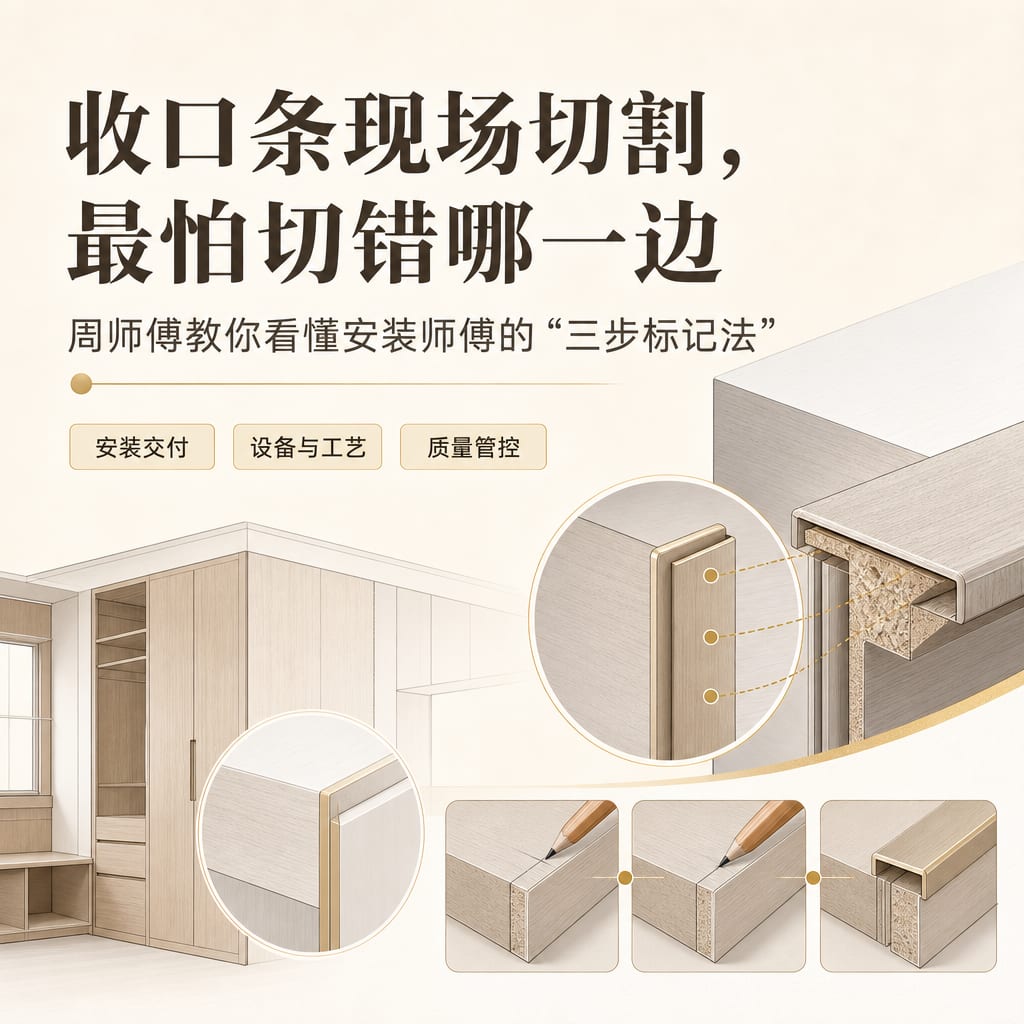 收口条现场切割,最怕切错哪一边:周师傅教你看懂安装师傅的“三步标记法”