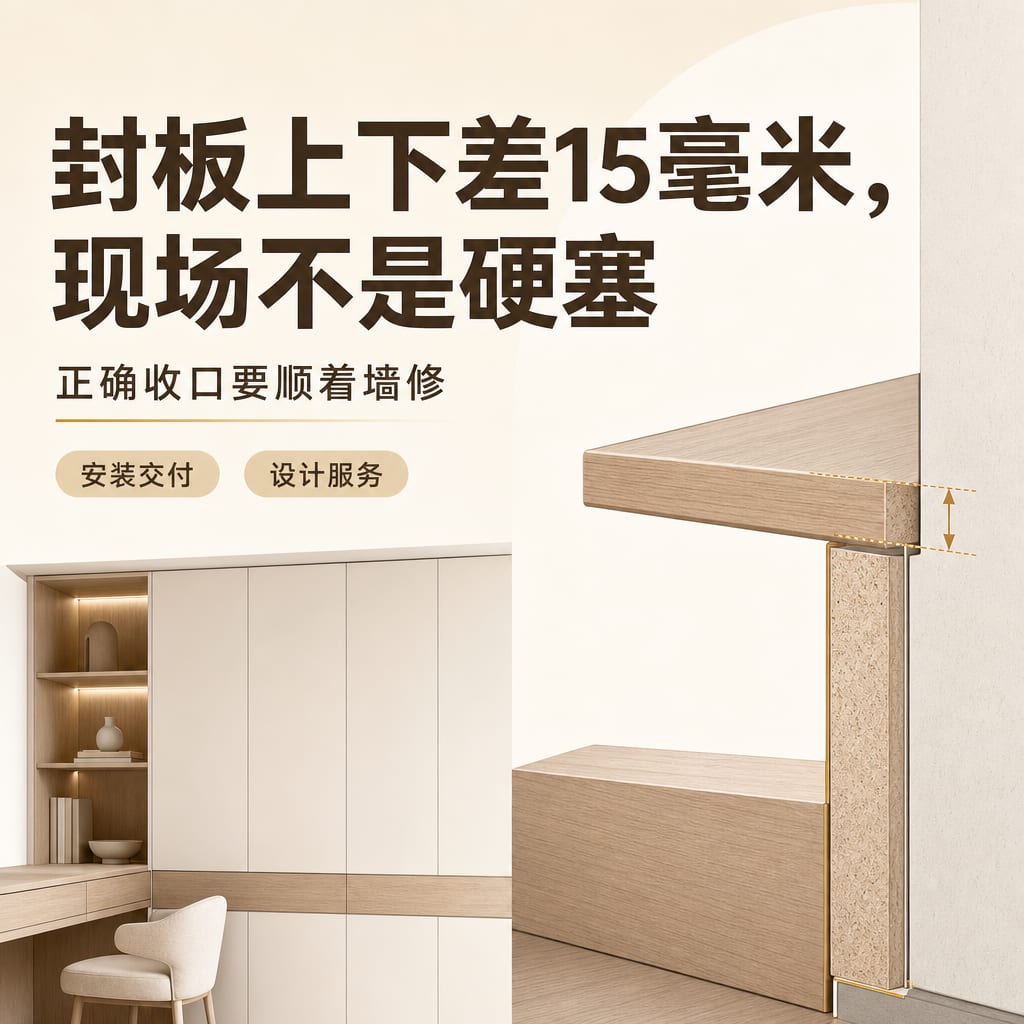 封板上下差15毫米,现场不是硬塞:正确收口要顺着墙修