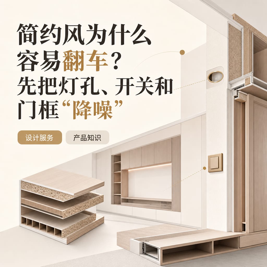 简约风为什么容易翻车？先把灯孔、开关和门框“降噪”