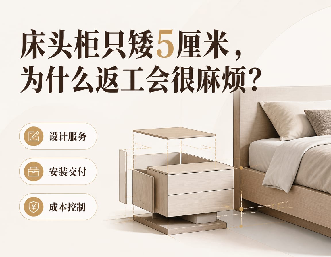 床头柜只矮5厘米,为什么返工会很麻烦?