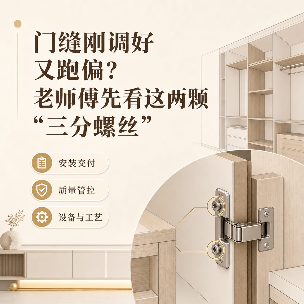 门缝刚调好又跑偏?老师傅先看这两颗“三分螺丝”