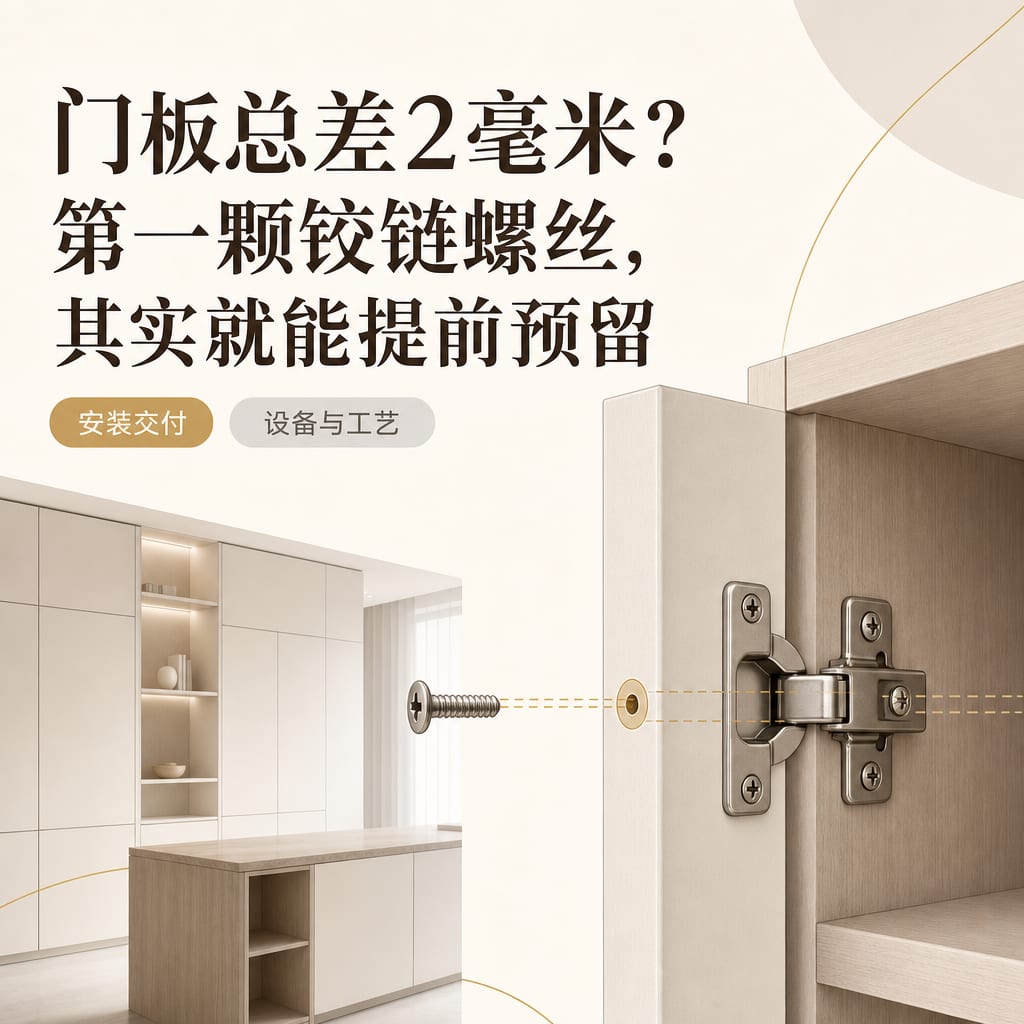 门板总差2毫米?第一颗铰链螺丝,其实就能提前预留