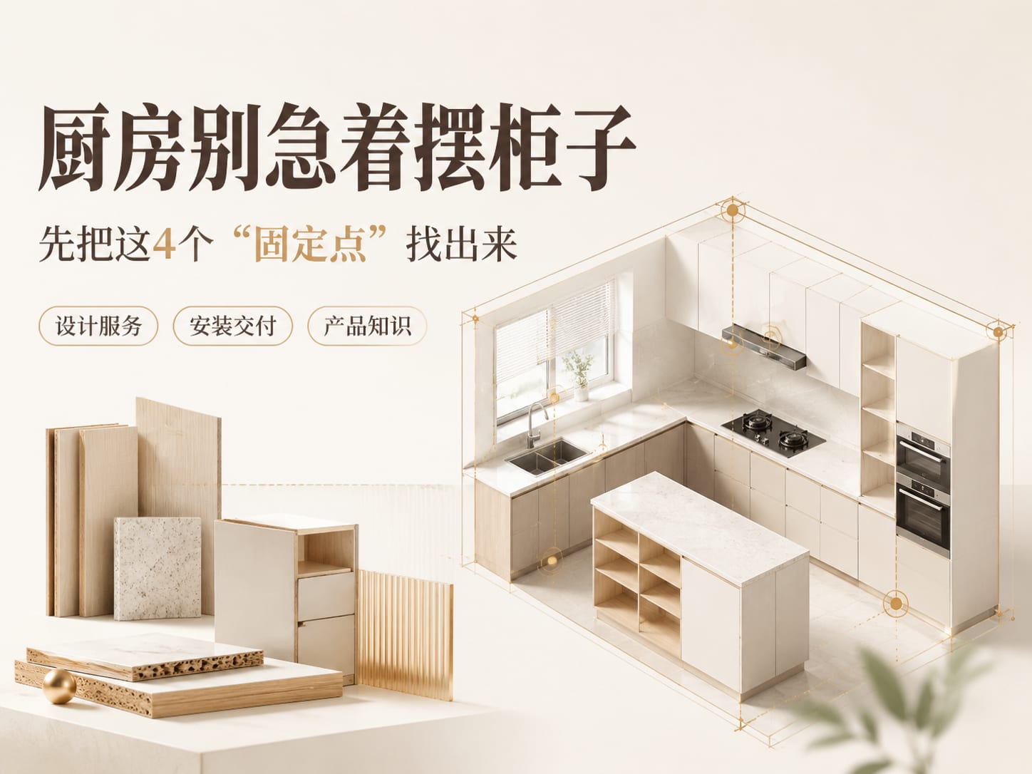 厨房别急着摆柜子：先把这4个“固定点”找出来