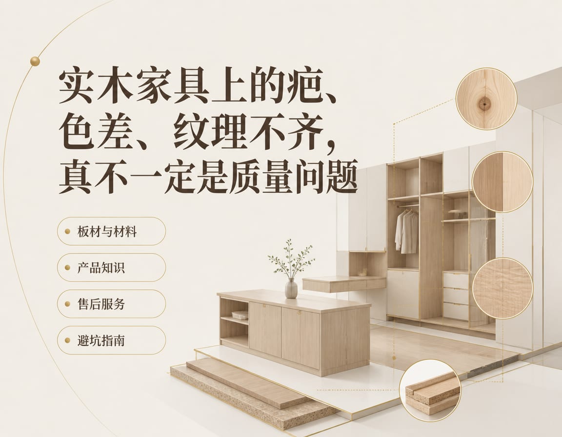实木家具上的疤、色差、纹理不齐，真不一定是质量问题