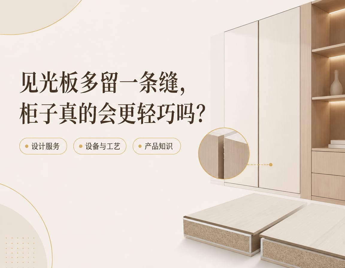 见光板多留一条缝,柜子真的会更轻巧吗?