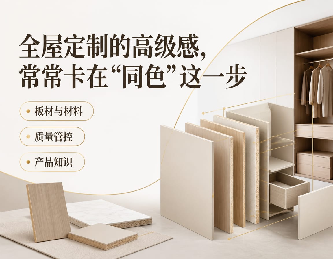 全屋定制的高级感，常常卡在“同色”这一步