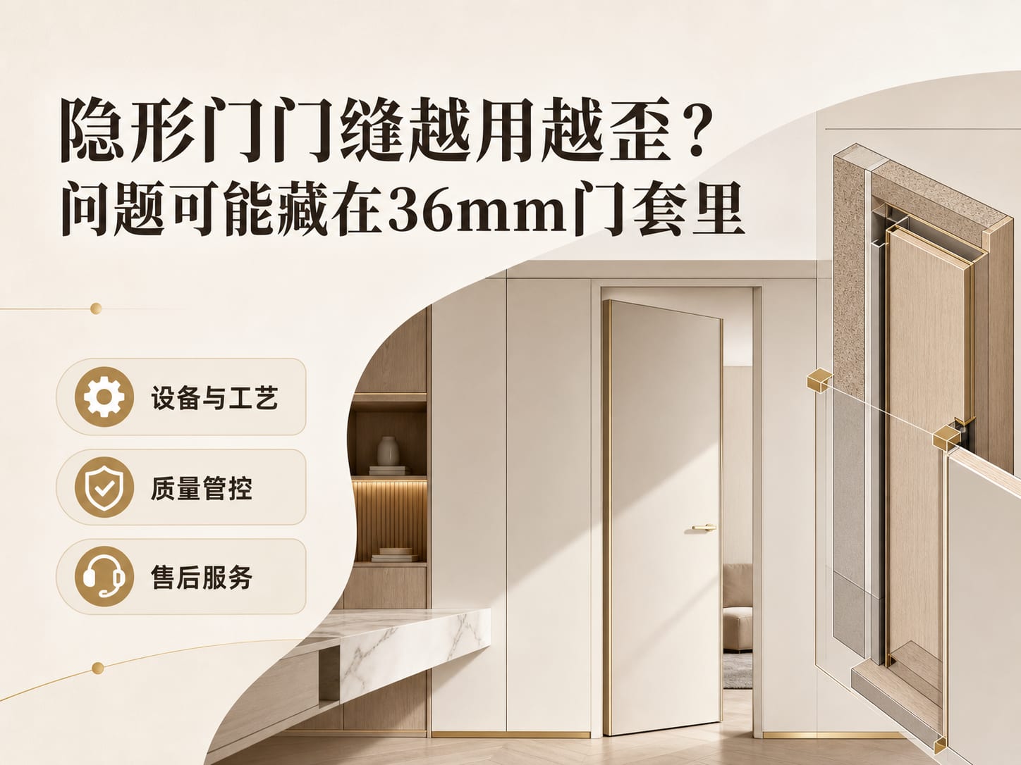 隐形门门缝越用越歪？问题可能藏在36mm门套里