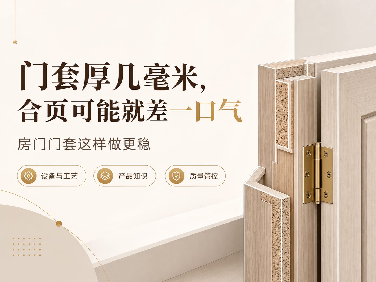 门套厚几毫米，合页可能就差一口气：房门门套这样做更稳