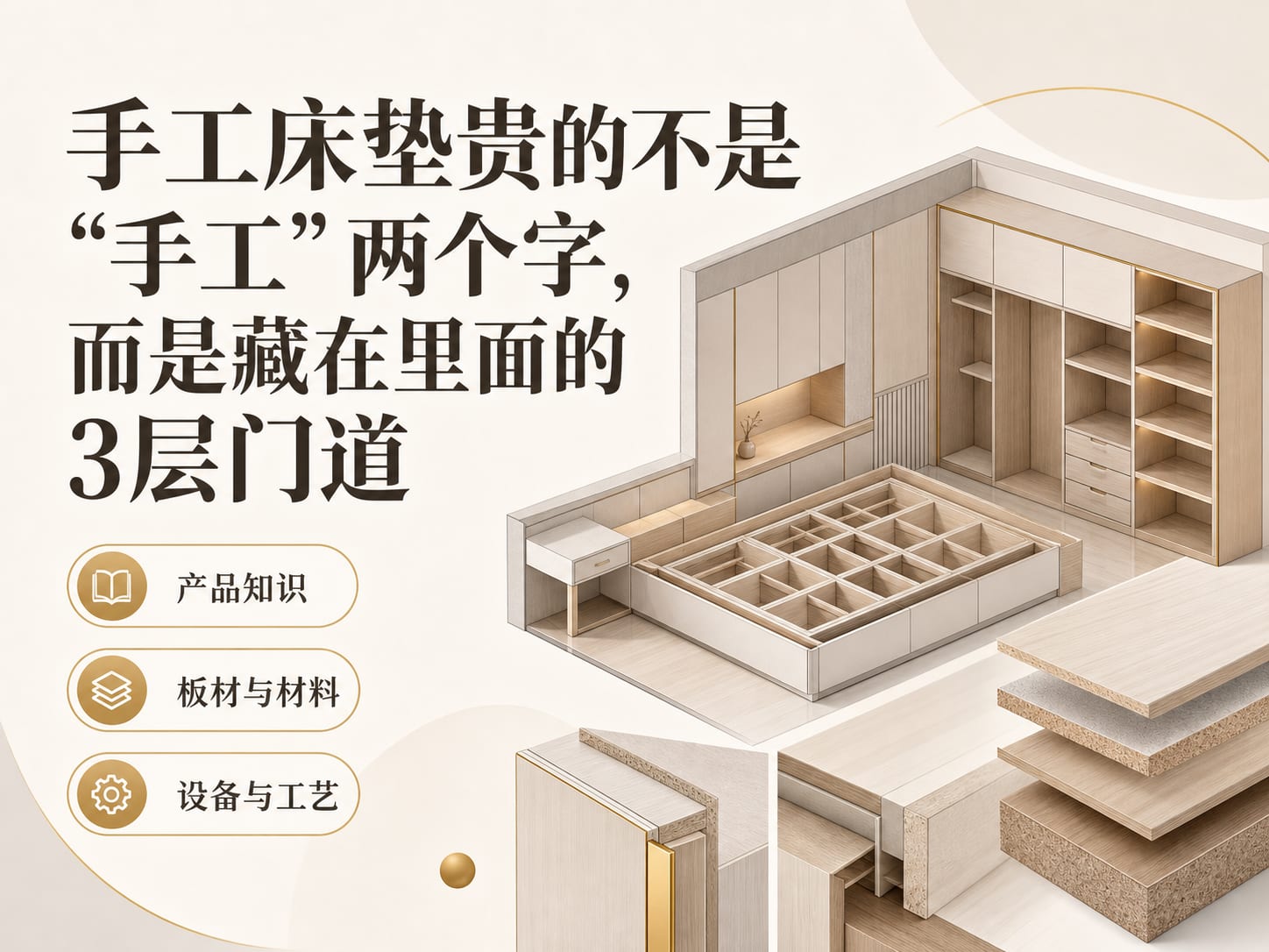 手工床垫贵的不是“手工”两个字，而是藏在里面的3层门道