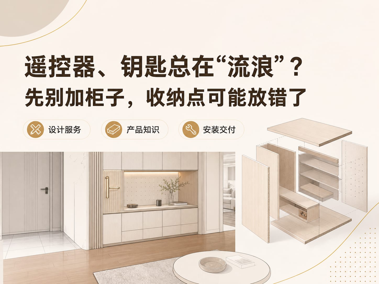 遥控器、钥匙总在“流浪”？先别加柜子，收纳点可能放错了