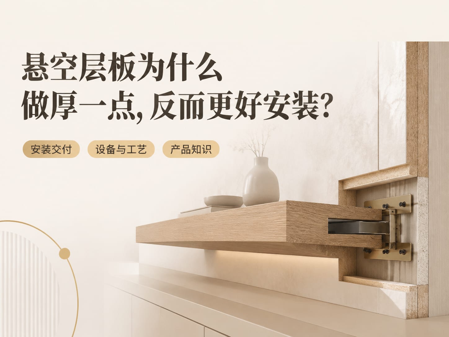 悬空层板为什么做厚一点，反而更好安装？