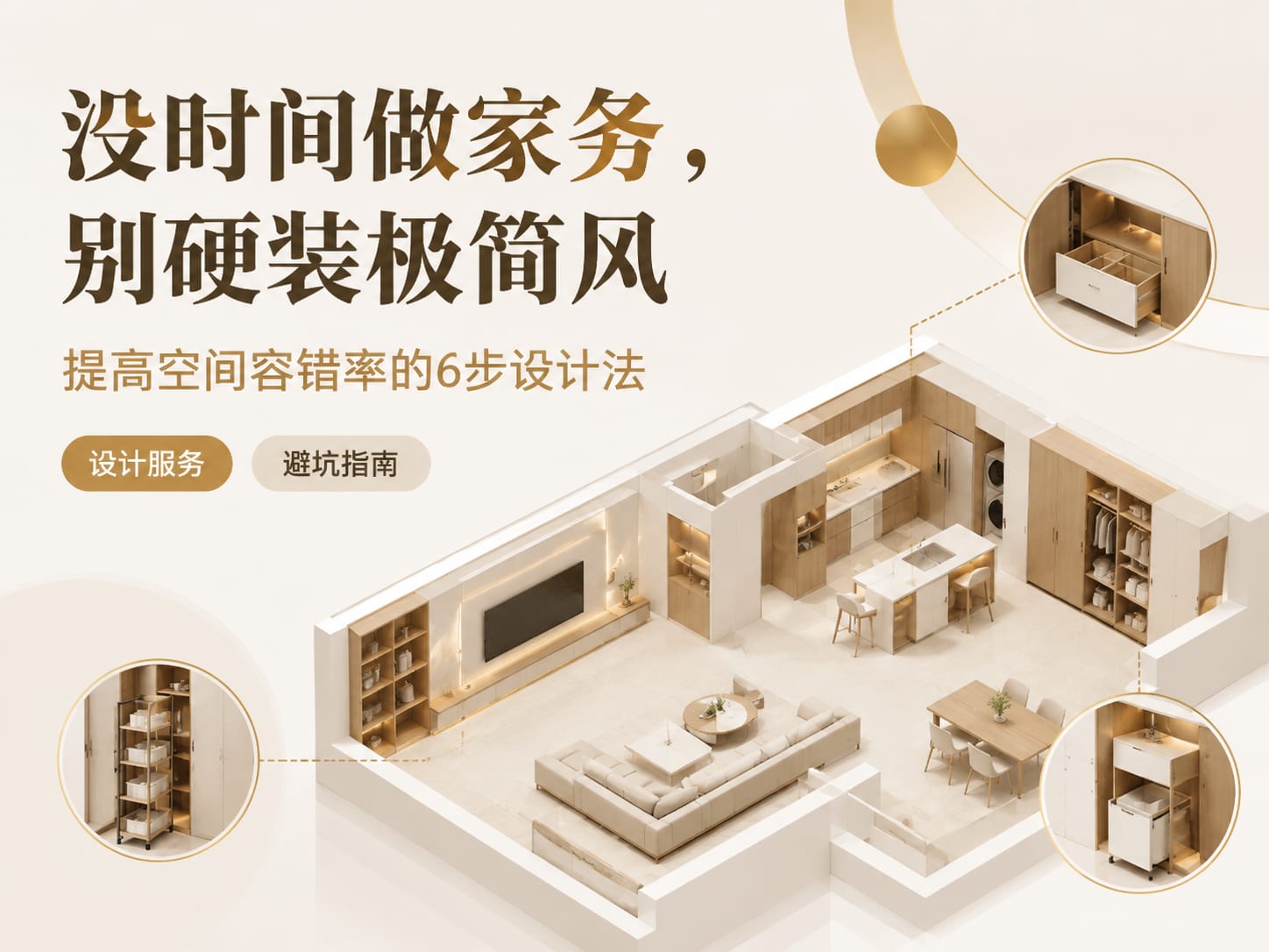 没时间做家务，别硬装极简风：提高空间容错率的6步设计法