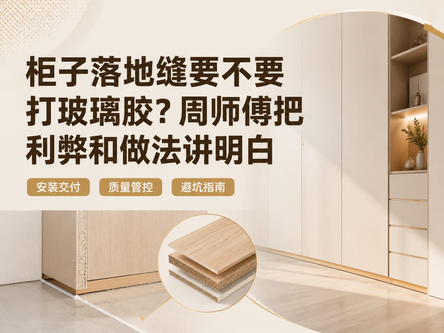 柜子落地缝要不要打玻璃胶?周师傅把利弊和做法讲明白