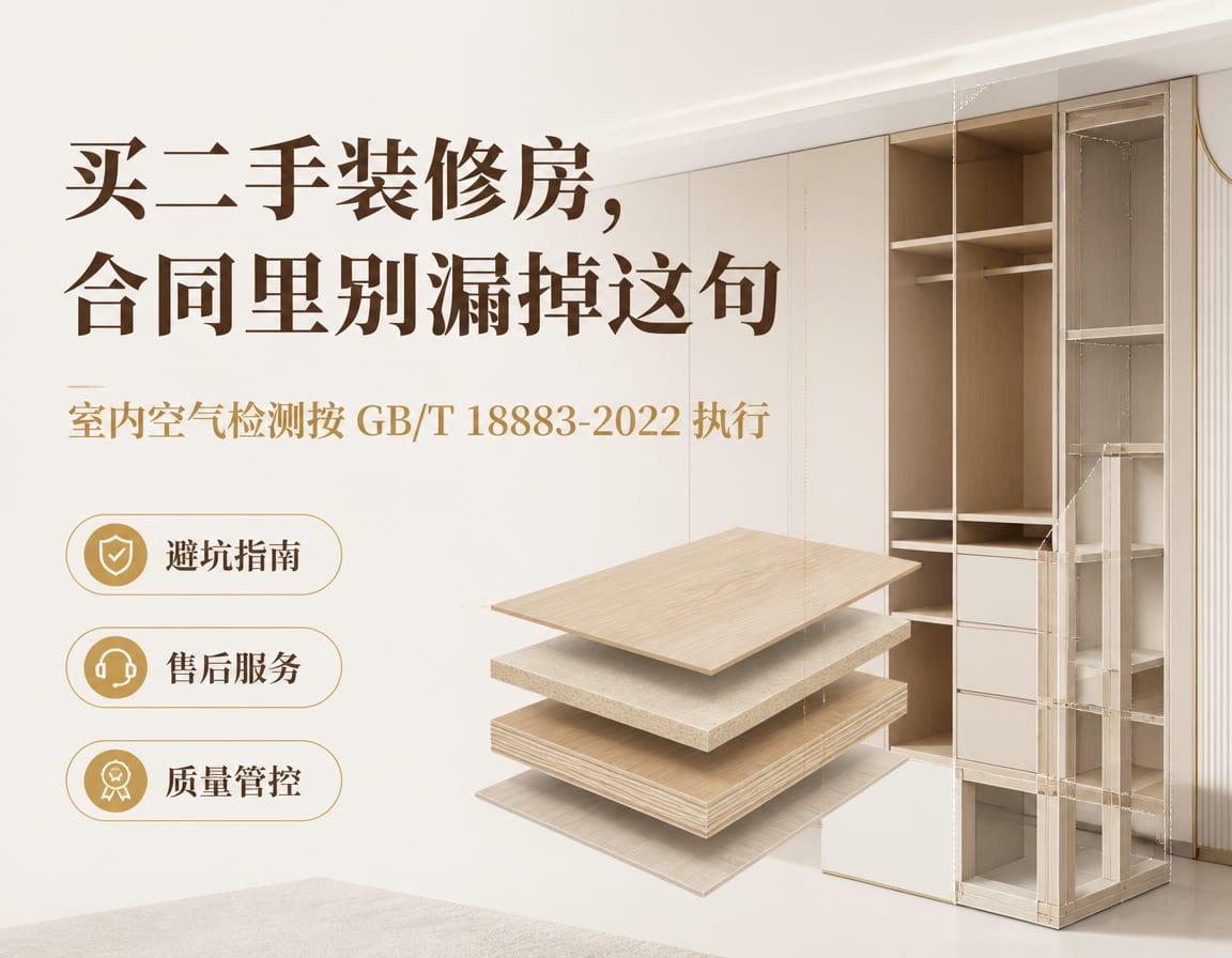 买二手装修房，合同里别漏掉这句：室内空气检测按 GB/T 18883-2022 执行