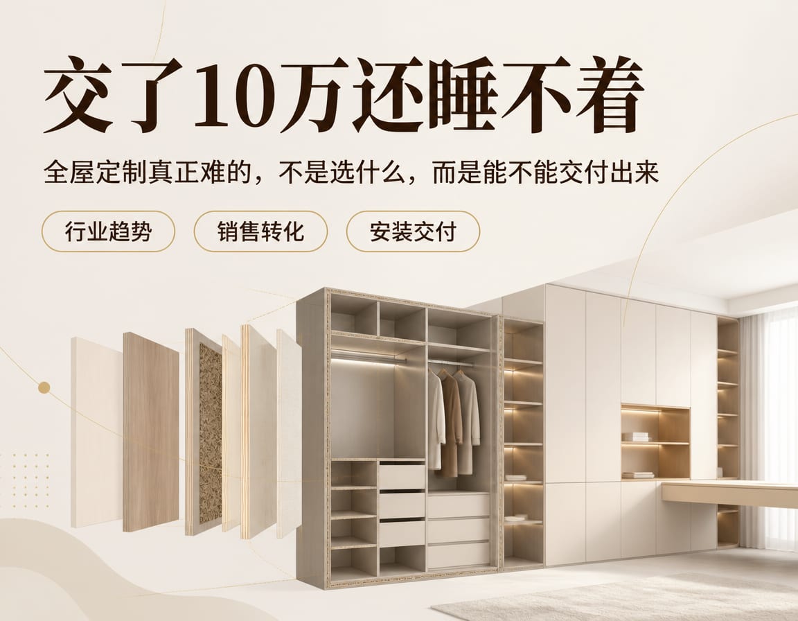 交了10万还睡不着：全屋定制真正难的，不是选什么，而是能不能交付出来