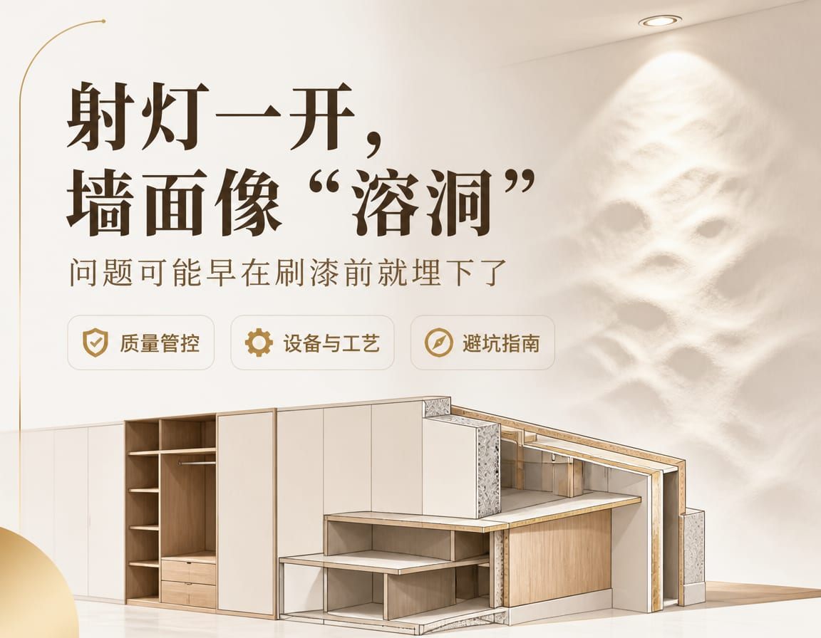 射灯一开，墙面像“溶洞”：问题可能早在刷漆前就埋下了