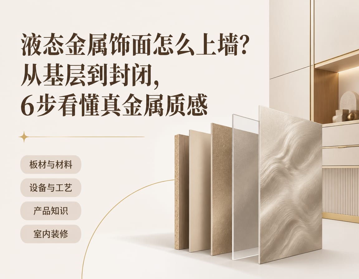 液态金属饰面怎么上墙？从基层到封闭，6步看懂真金属质感