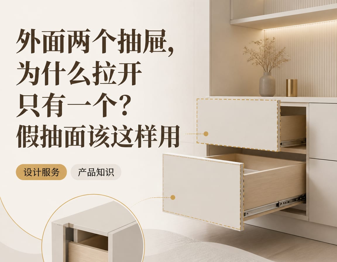 外面两个抽屉，为什么拉开只有一个？假抽面该这样用
