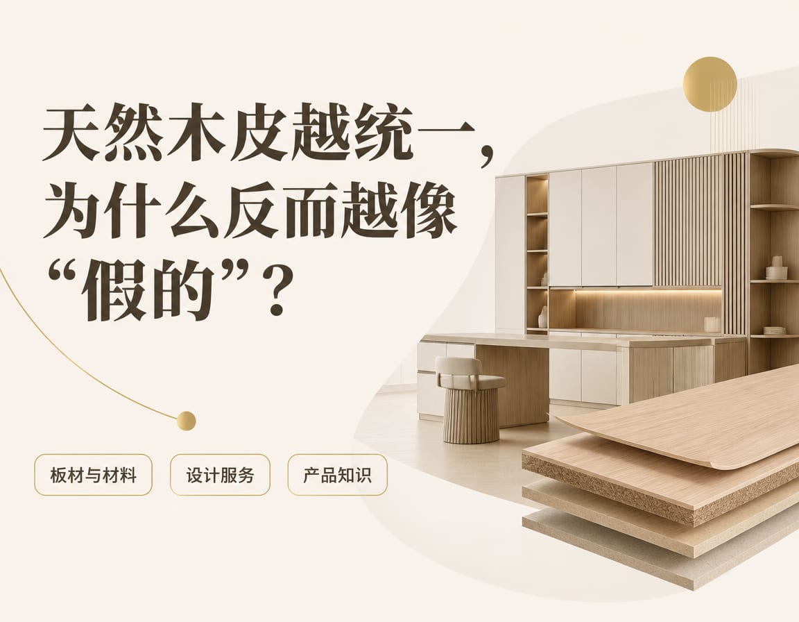 天然木皮越统一,为什么反而越像“假的”?