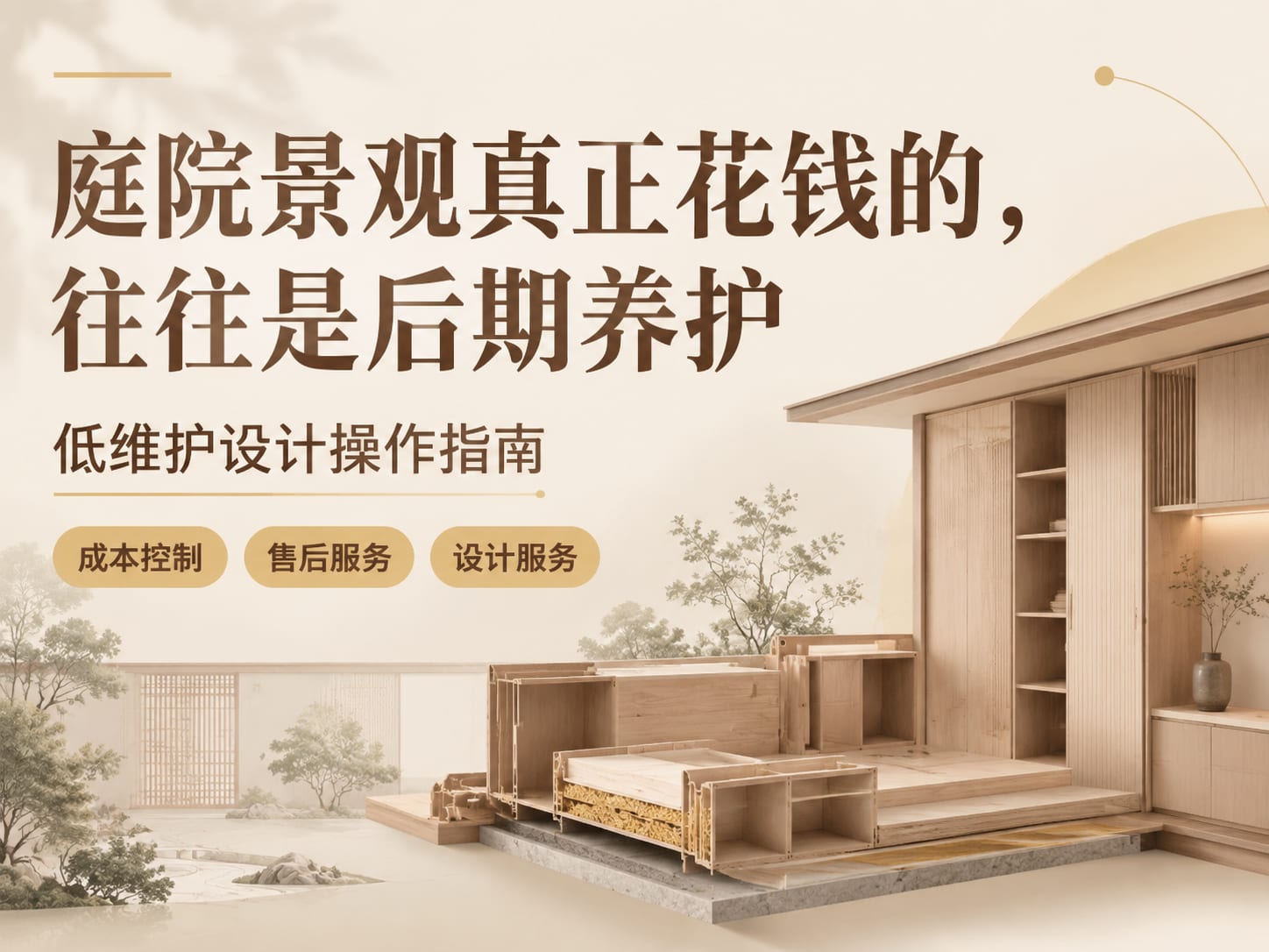 庭院景观真正花钱的,往往是后期养护:低维护设计操作指南