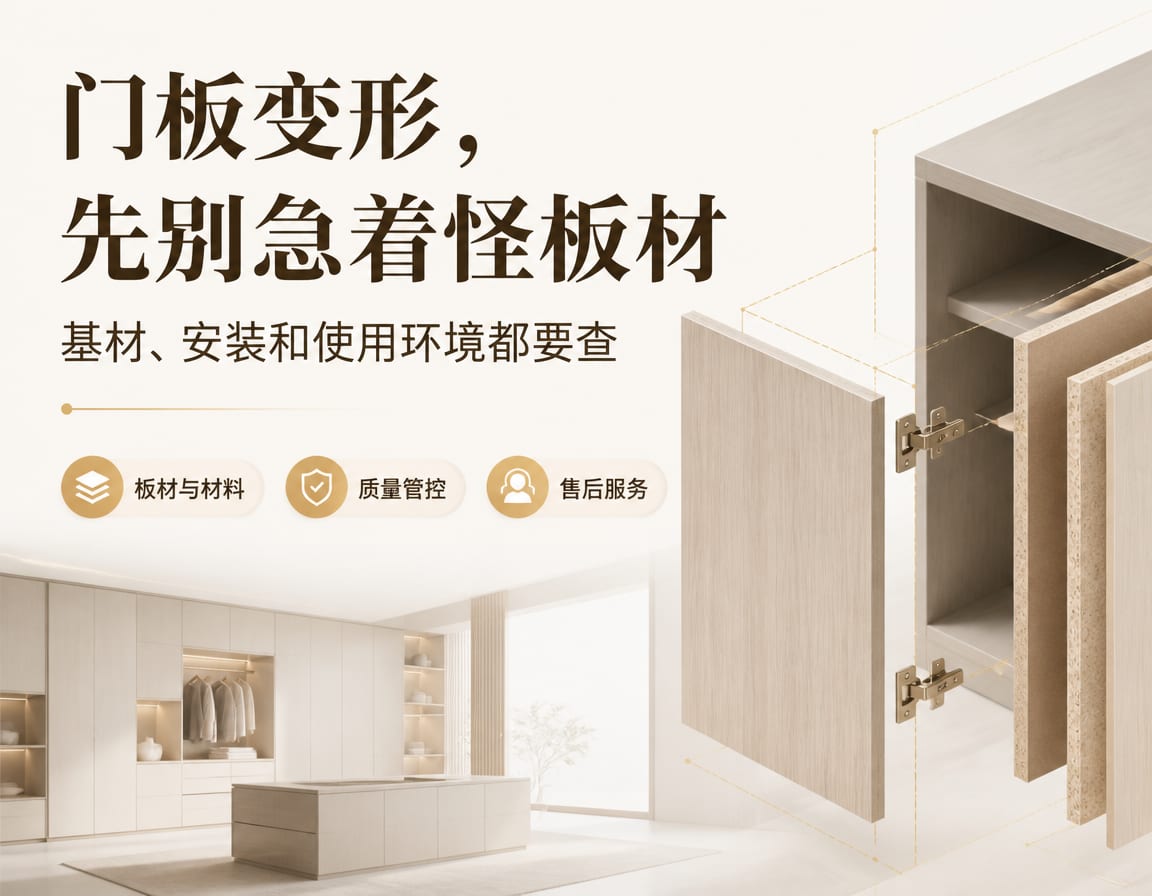 门板变形,先别急着怪板材:基材、安装和使用环境都要查